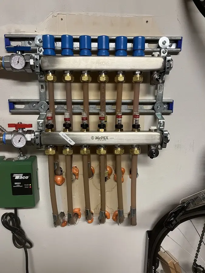 Plumber performing Gas Line Installation at a residential property in Cannon Falls